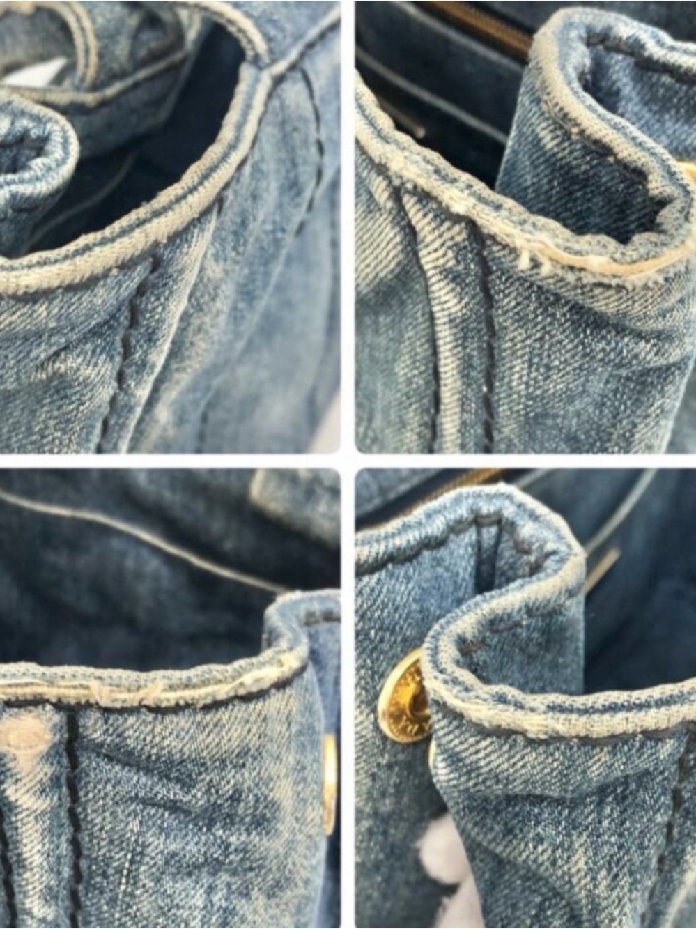 Prada Canapa Tote Vintage Denim Blue - Picture 10 of 15